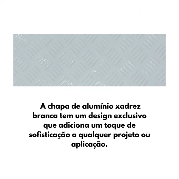 Chapa Aluminio Xadrez Branca 1000x500mm Na Esp. De 1,2mm