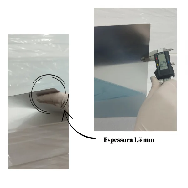 Chapa Alum�nio Lisa 1000x1000mm Na Esp. De 1,5mm