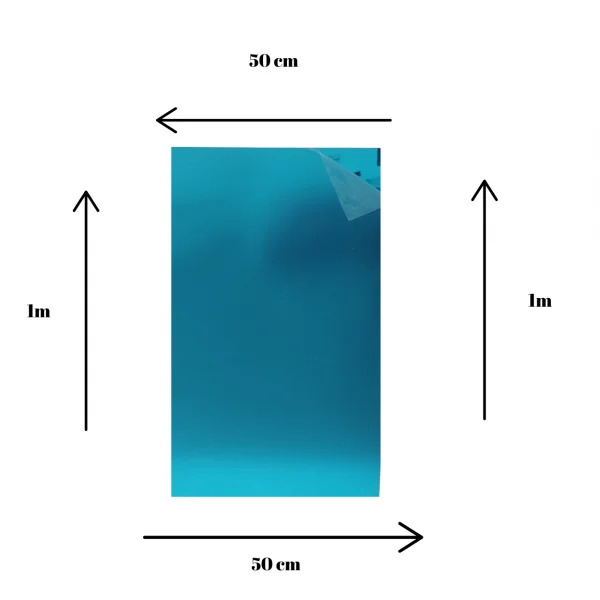 Placa Acr�lica Espelhada Azul 1000x500mm Esp. 2,0mm
