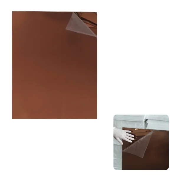 Placa Acr�lica Espelhada Bronze 500x500mm Esp. 2,0mm