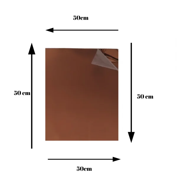 Placa Acr�lica Espelhada Bronze 500x500mm Esp. 2,0mm