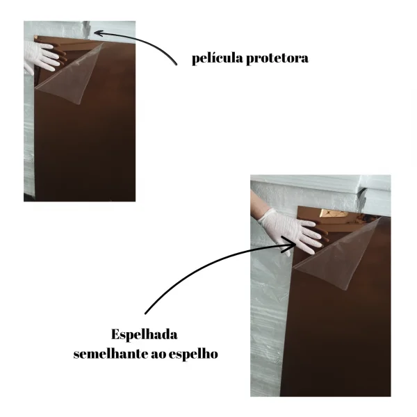 Placa Acr�lica Espelhada Bronze 1000x1000mm Esp. 2,0mm