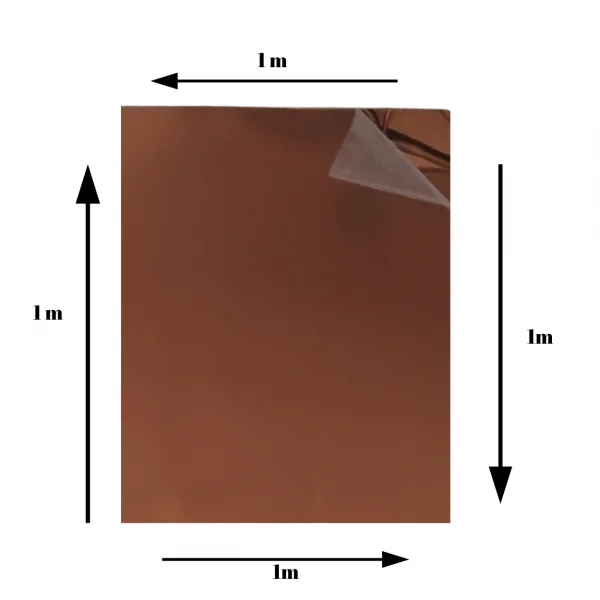 Placa Acr�lica Espelhada Bronze 1000x1000mm Esp. 2,0mm