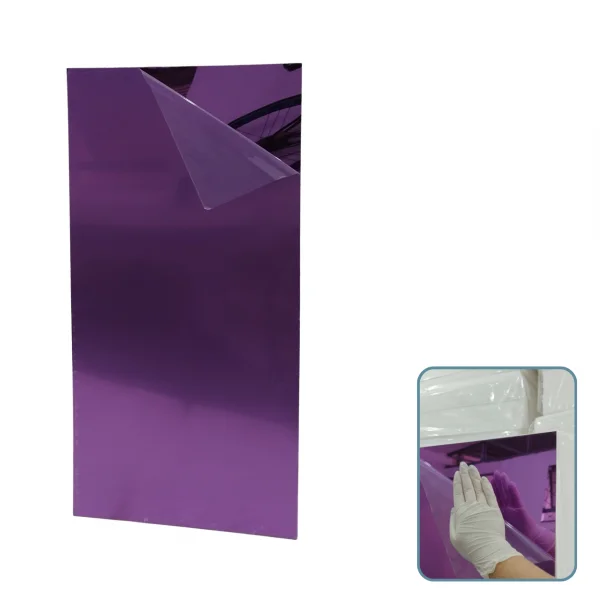 Placa Acr�lica Espelhada Lil�s 1000x1000mm Esp. 2,0mm