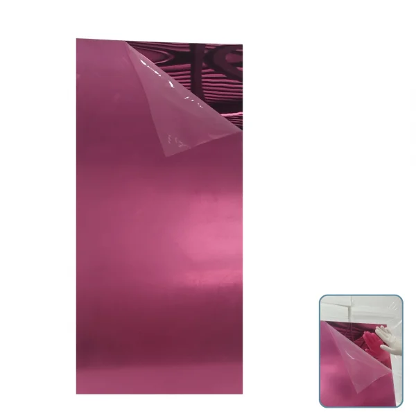 Placa Acr�lica Espelhada Rosa 1000x500mm Esp. 2,0mm