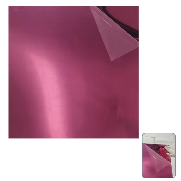 Placa Acr�lica Espelhada Rosa 1000x1000mm Esp. 2,0mm