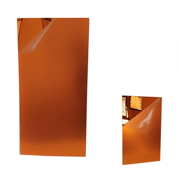 Placa Acr�lica Espelhada Laranja 1000x500mm Esp. 2,0mm