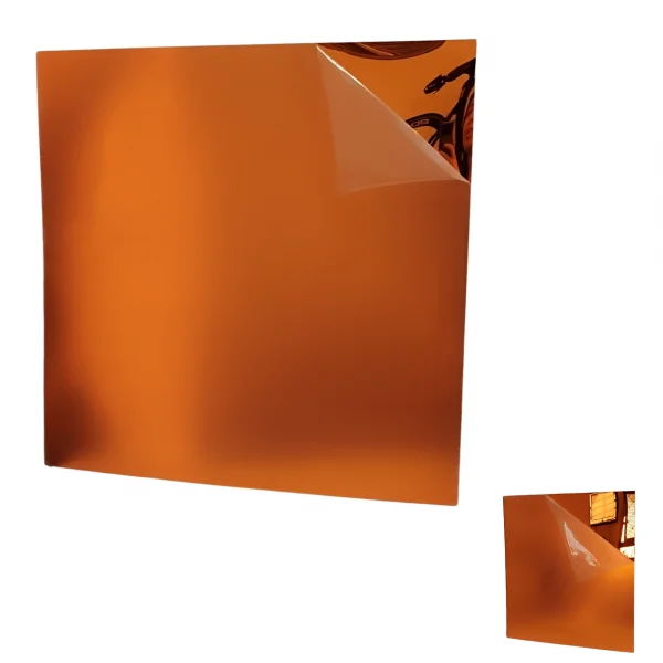 Placa Acr�lica Espelhada Laranja 1000x1000mm Esp. 2,0mm