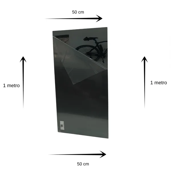 Placa Acr�lica Espelhada Cinza 1000x500mm Esp. 2,0mm
