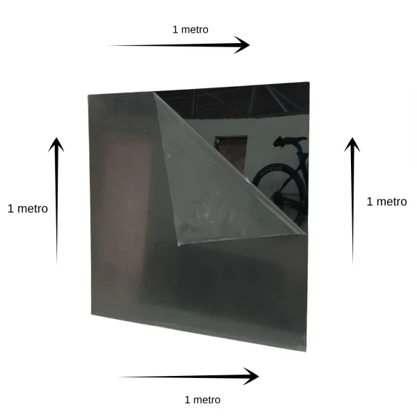 Placa Acr�lica Espelhada Cinza 1000x1000mm Esp. 2,0mm