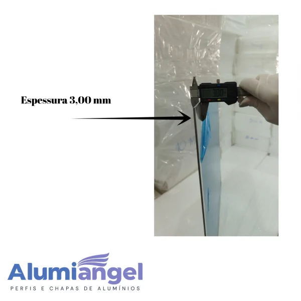 Chapa Aluminio Lisa 497x497mm Na Esp. De 3,0mm