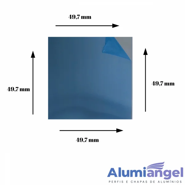 Chapa Aluminio Lisa 497x497mm Na Esp. De 5,0mm
