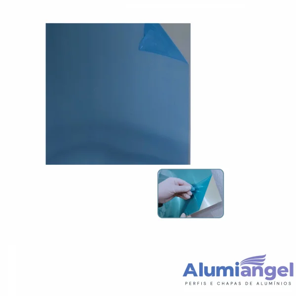 Chapa Aluminio Lisa 497x497mm Na Esp. De 5,0mm