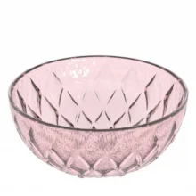 Tigela de Plstico para Sobremesa 310ml Cristal Glamour rosa Plasutil ref.15012