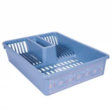 Escorredor de pratos decorado azul Plasutil ref.4637