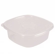 Pote de plstico Pop quadrado 2 litros incolor Plasutil ref.5772