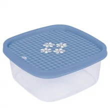Pote de plstico decorado quadrado 1,1 litros azul Plasutil ref.5574