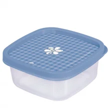 Pote de plstico decorado quadrado 580ml azul Plasutil ref.5571