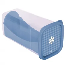 Porta torradas e biscoitos decorado azul Plasutil ref.5587