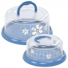 Kit boleira e queijeira azul floral Plasutil