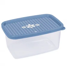 Pote de plstico decorado retangular 1,2 litros azul Plasutil ref.5668