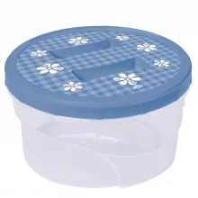Pote de plstico decorado rosca 1,4 litros azul Plasutil ref.5566