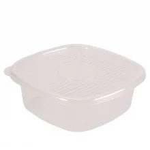 Pote de plstico Pop quadrado 1 litro incolor Plasutil ref.5771