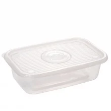 Pote de plstico Pop retangular 1,2 litros incolor Plasutil ref.5774