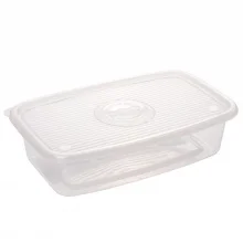 Pote de plstico Pop retangular 2,7 litros incolor Plasutil ref.5775
