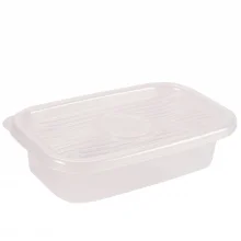 Pote de plstico Pop retangular 520ml incolor Plasutil ref.5773