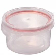 Porta mantimentos Hermtico Redondo Trava Mais 560ml pssego Plasutil ref.14328
