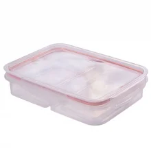 Porta frios hermtico Trava Mais com 2 divisrias pssego Plasutil ref.13419