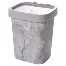 Lixeira decorada 4,6 litros grafite Plasutil ref.13796
