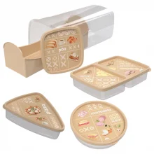 Kit porta frios, porta mortadela, porta pizza e porta po de forma Plasutil