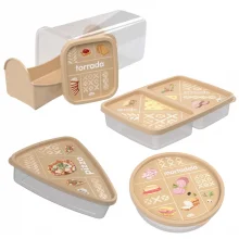 Kit porta frios, porta mortadela, porta pizza e porta torradas Plasutil