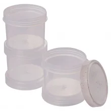 Organizador porta temperos com tampa rosca 3 peas 150ml marmorizado Plasutil ref.14848