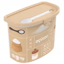 Porta mantimentos para acar com colher dosadora Plasutil ref.6143