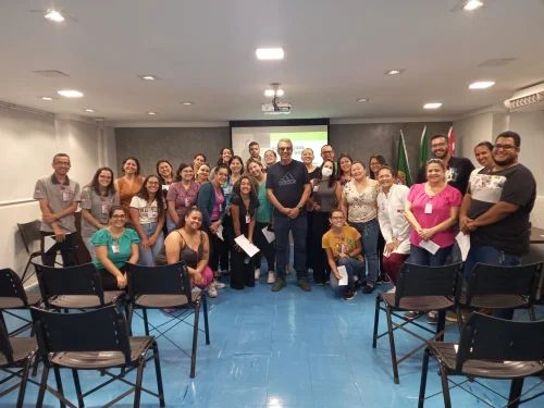 Colaboradores do Hospital Beneficncia Portuguesa participam de palestra sobre normas da lngua portuguesa