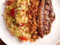 Risoto da casa com picanha Risoto da casa com picanha