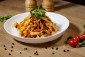 Fettuccine bolonhesa Fettuccine bolonhesa
