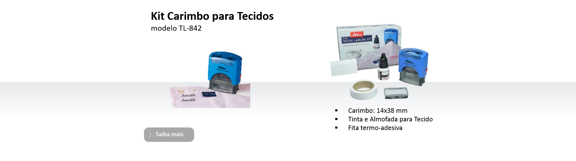Carimbo para Tecidos | modelo: TL-842