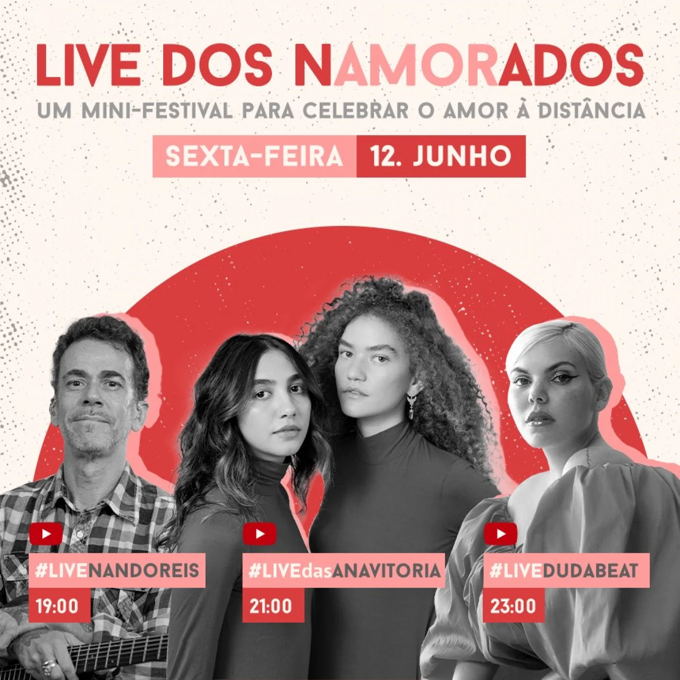 Nando Reis, Anavitria e Duda Beat faro live conjunta no Dia dos Namorados