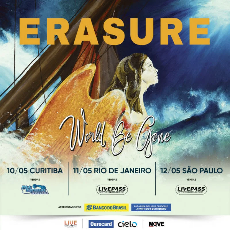 cone do pop eletrnico, Erasure anuncia trs shows no Brasil