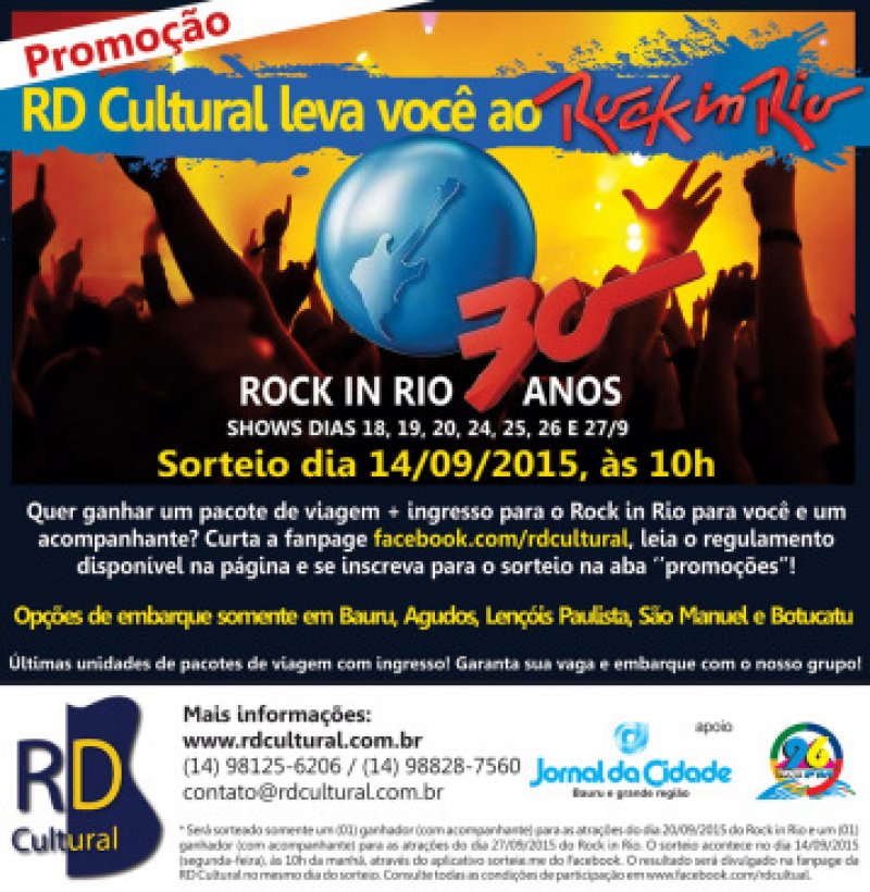 Rock in Rio: ação faz sorteio de pacotes