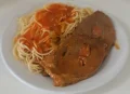 Macarro com Carne assada