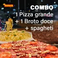 Pizza Grande + Pizza Broto +Spagheti