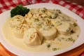 Rondelli de Br�colis ao Molho Branco  1 pessoa
