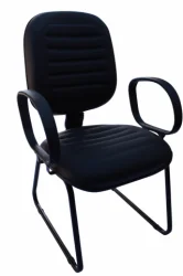 Cadeira Diretor Aproximao Corino com Costura - Preto