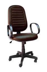 Cadeira Presidente Slin Costurada- Corino Marrom
