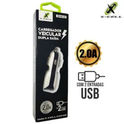 CARREGADOR VEICULAR  2A C/2 USB